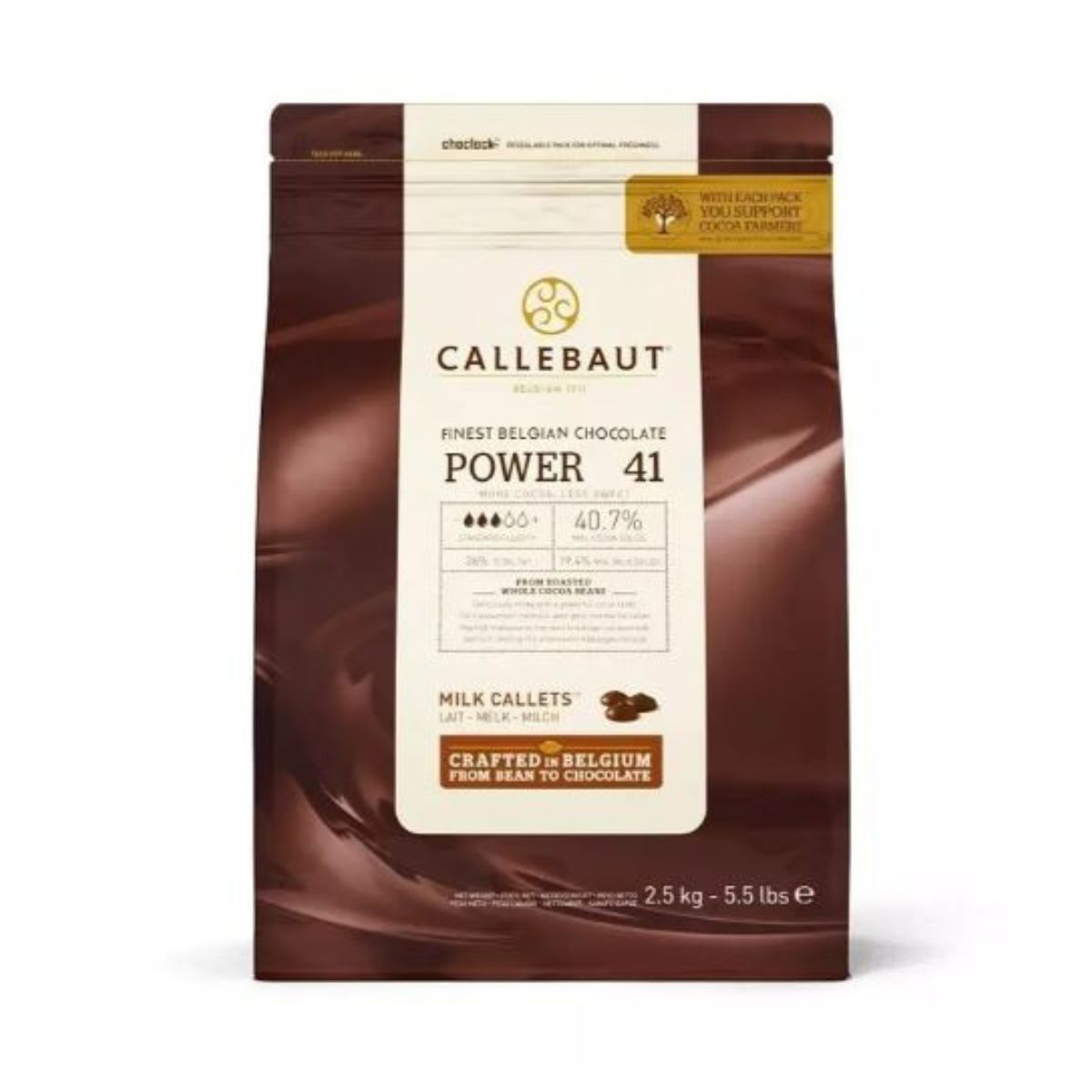 Bilde av Callebaut Power41 Coverture Melkesjokolade 2,5kg