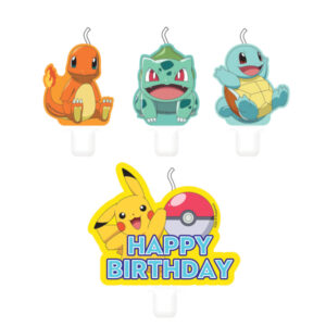 Pokemon kakelys med Pikachu, Charmander, Squirtle og Bulbasaur